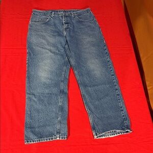 90s Vintage Aesthetic Straight Leg Denim Jeans | Medium Wash Dad Fit